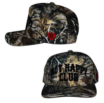 NOT HAPPY CLUB REAL TREE 5 PANEL SNAP BACK HAT