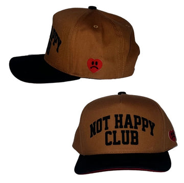 NOT HAPPY CLUB PEANUT BUTTER 5 PANEL SNAP BACK HAT